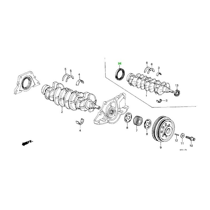 OIL SEAL, Honda 91214-PC7-003