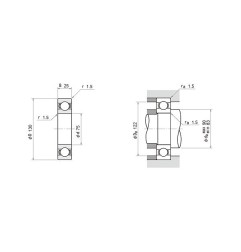 ตลับลูกปืนเม็ดกลม NWG 6215