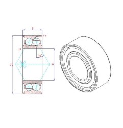 ตลับลูกปืนเม็ดกลม 2 แถว MRC(SKF) 5304SBKFF
