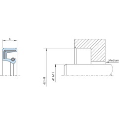 ซีลกันน้ำมัน TRELLEBORG/STEFA-8x15x7-NBR