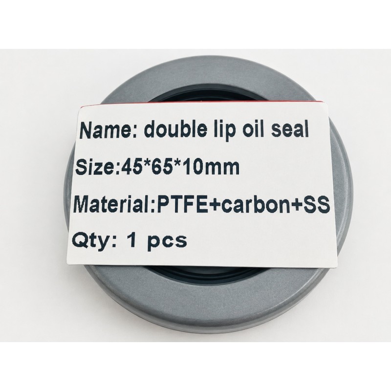 OEM PS-SEAL 45x65x10 DOUBLE LIP PTFE ราคา | ซีลเทฟลอนสองลิปสำหรับงานเคมี อาหาร ยา และอุตสาหกรรม